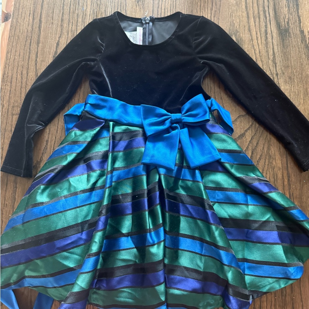 Bonnie Jean Black Velvet Dress